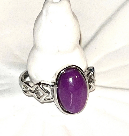 RARE Phosphosiderite Sterling Silver S925 crystal Hope Stone statement ring. Natural gemstone. Gift Idea. Brings hope, peace, healing