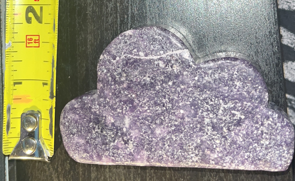 Lepidolite Lilac crystal cloud carving