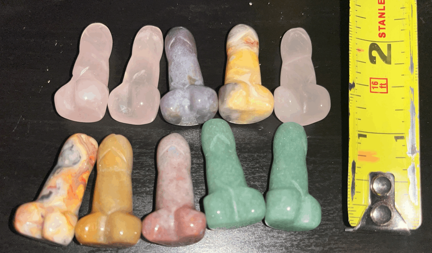 Crystal mini male penis parts Male anatomy. Many varieties.