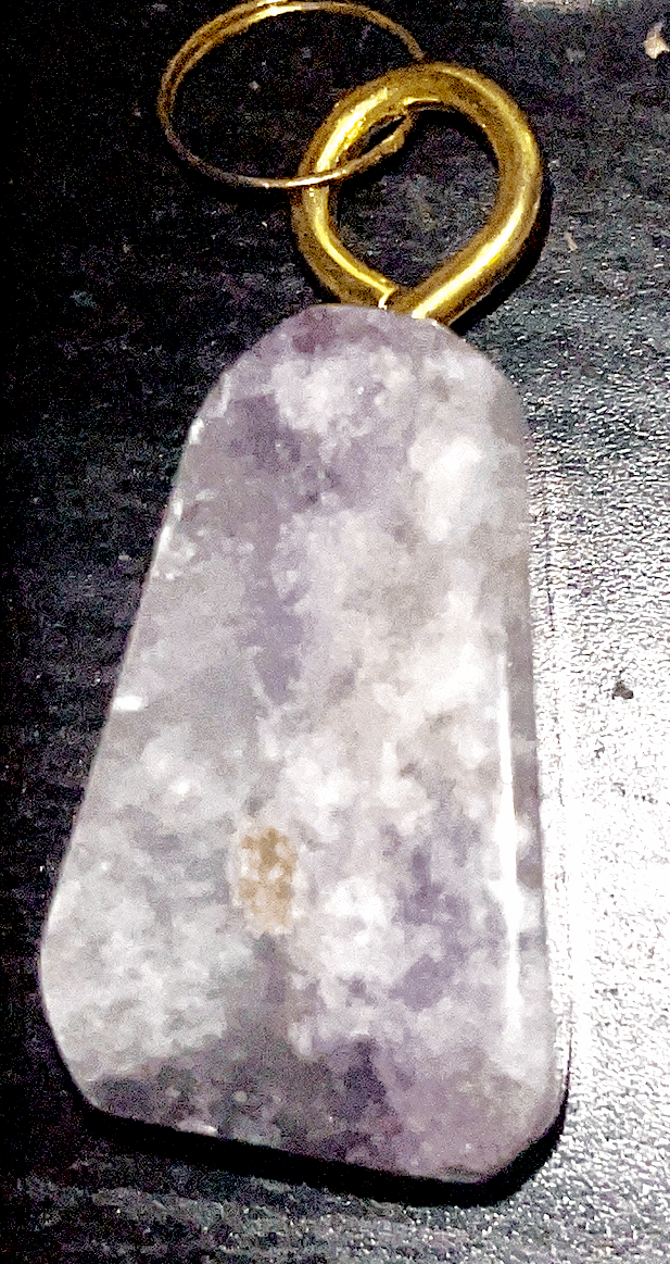 Amethyst faceted natural crystal pendant with Black rope adjustable necklace included. Many cuts and sides and rainbow flash. Large specimen