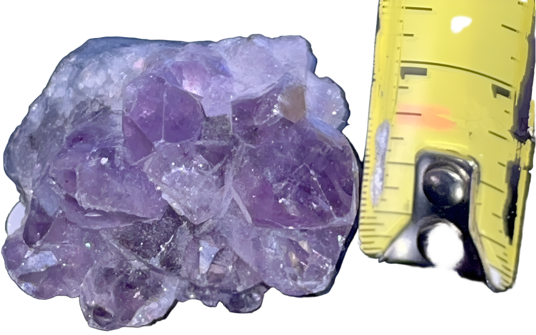 High-Quality Natural Amethyst mini cluster crystal Cathedral Geode specimen on Cut Base