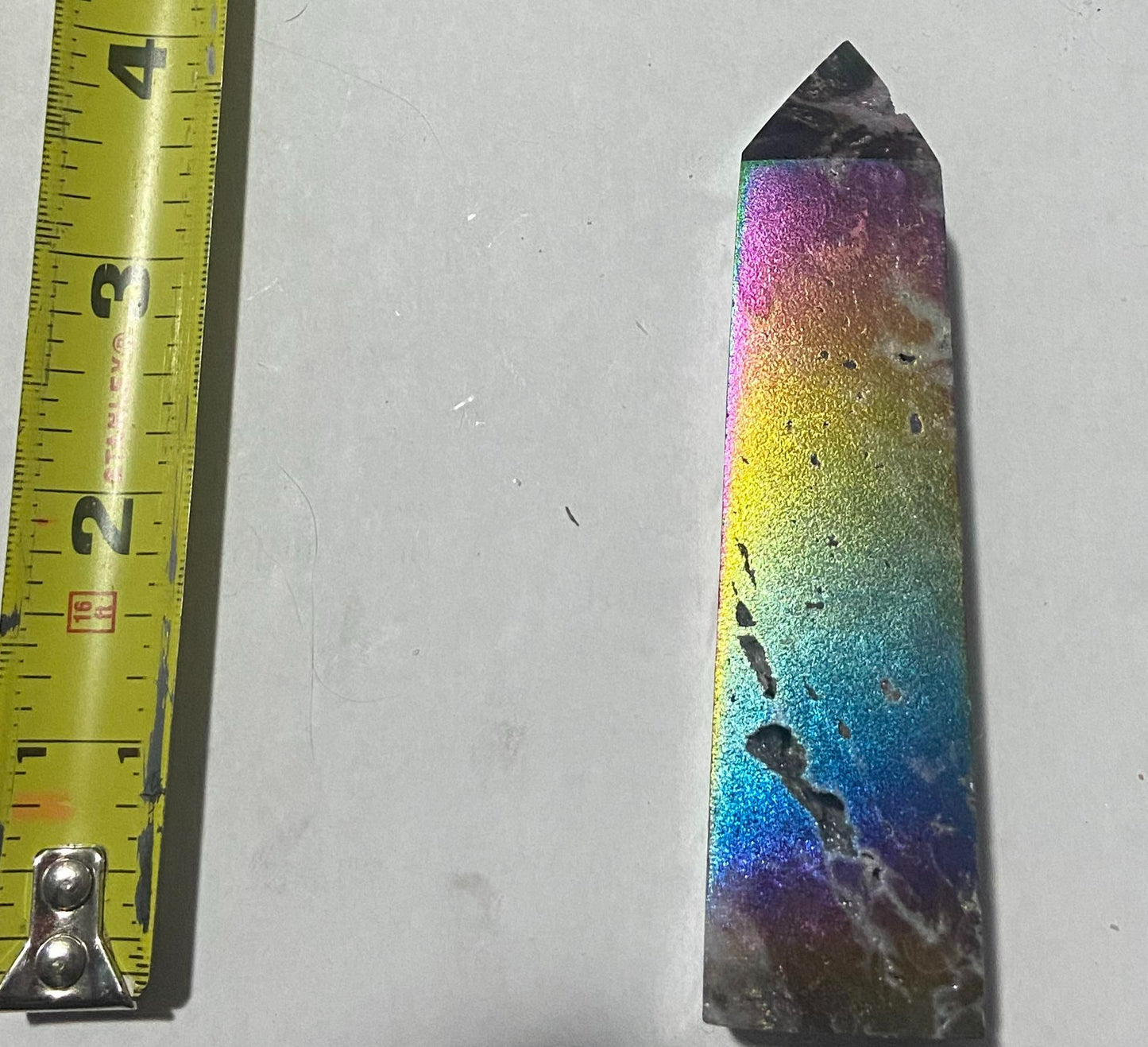 Stunning Aura Sphalerite Crystal Tower with Sparkling Druzy Pockets
