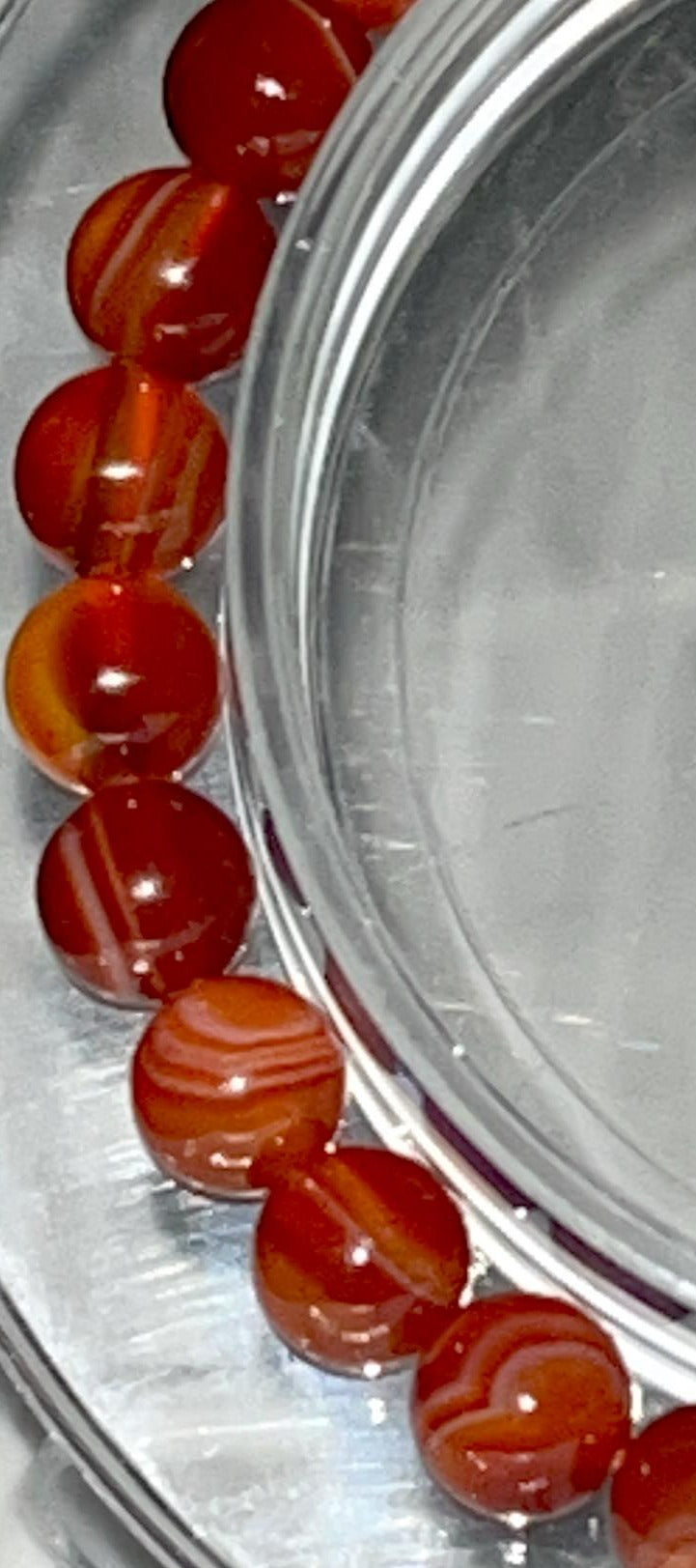 Carnelian 6mm crystal bracelets- boost creativity, courage, and motivation. Beautiful banding