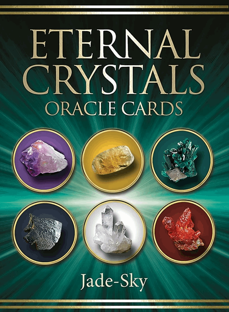 Eternal Crystals tarot card deck w/ digital Guidebook. Wisdom energetic vibe of 44 powerful crystals, chosen for unique healing qualities