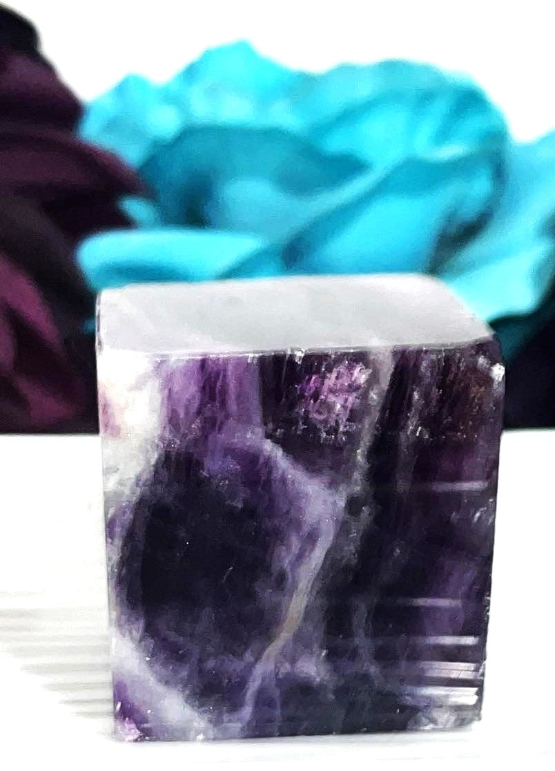 Fluorite Crystal cubes- seal, protect, and ground energy, The cube shape helps with fertility, abundance, success, peace and stability.