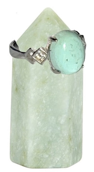 New Jade Sterling Silver S925  statement ring. Natural gemstone. Adjustable to fit all sizes. Great gift Idea.