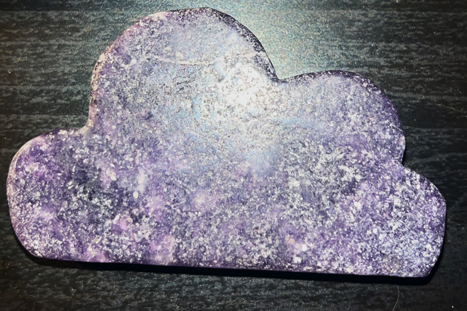 Lepidolite Lilac crystal cloud carving