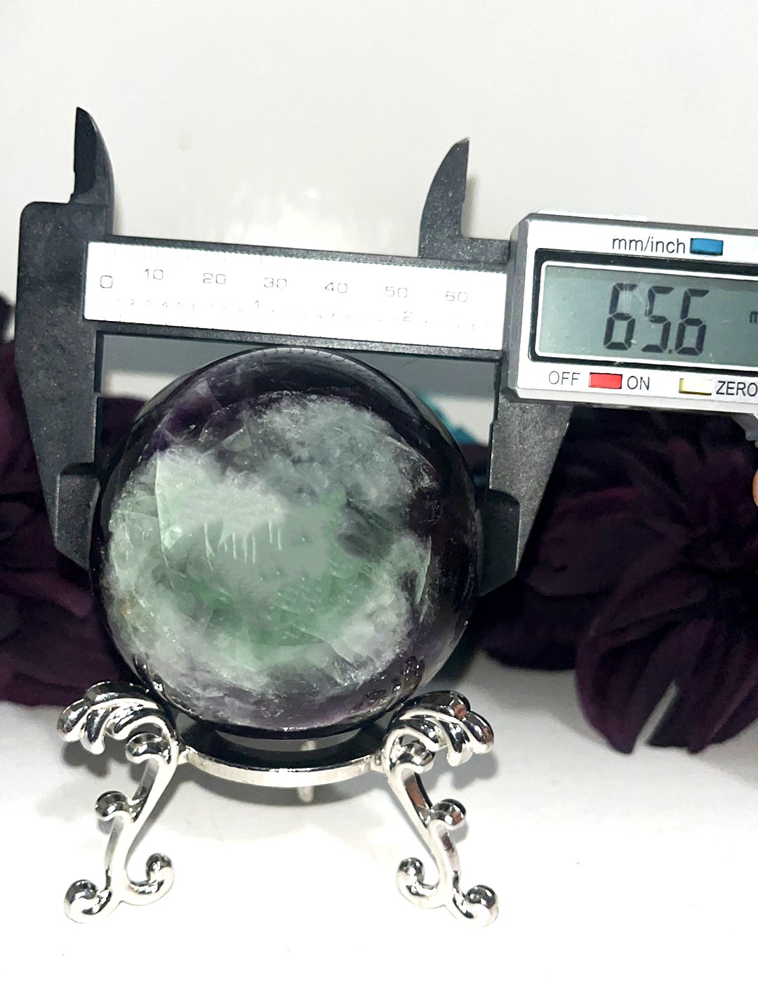 Rainbow Fluorite Bigger Medium spheres. Brings focus, clears mind, enhance intuition, and promote mental clarity.