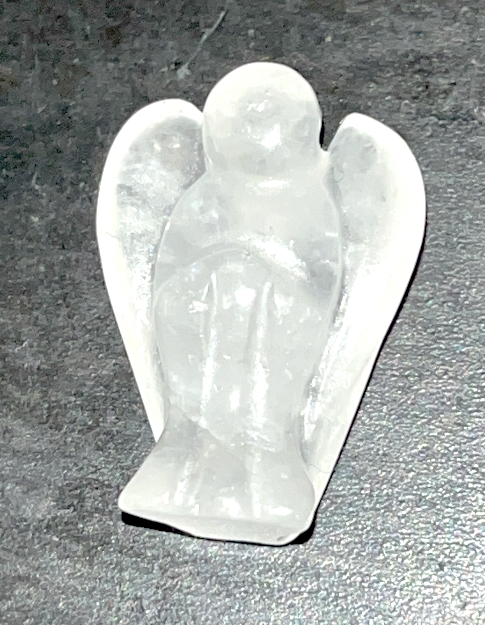 Mini crystal pocket angels, 1 inch tall. A timeless symbol of protection, guidance, and celestial blessings.