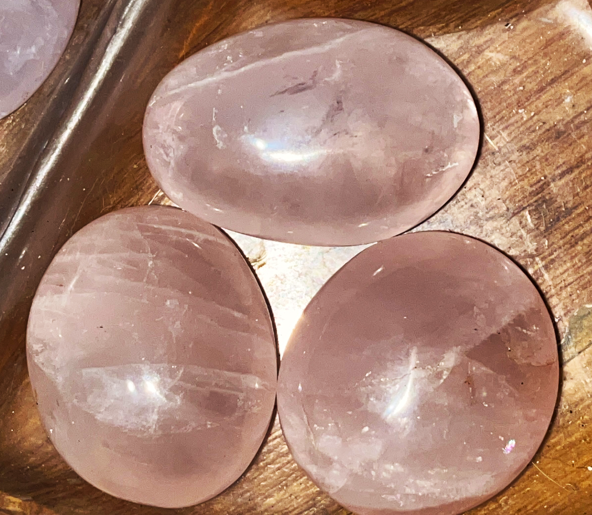 Rose Quartz palm stones  Palmstone for Unconditional love, Self Acceptance, and Universal emotional healing