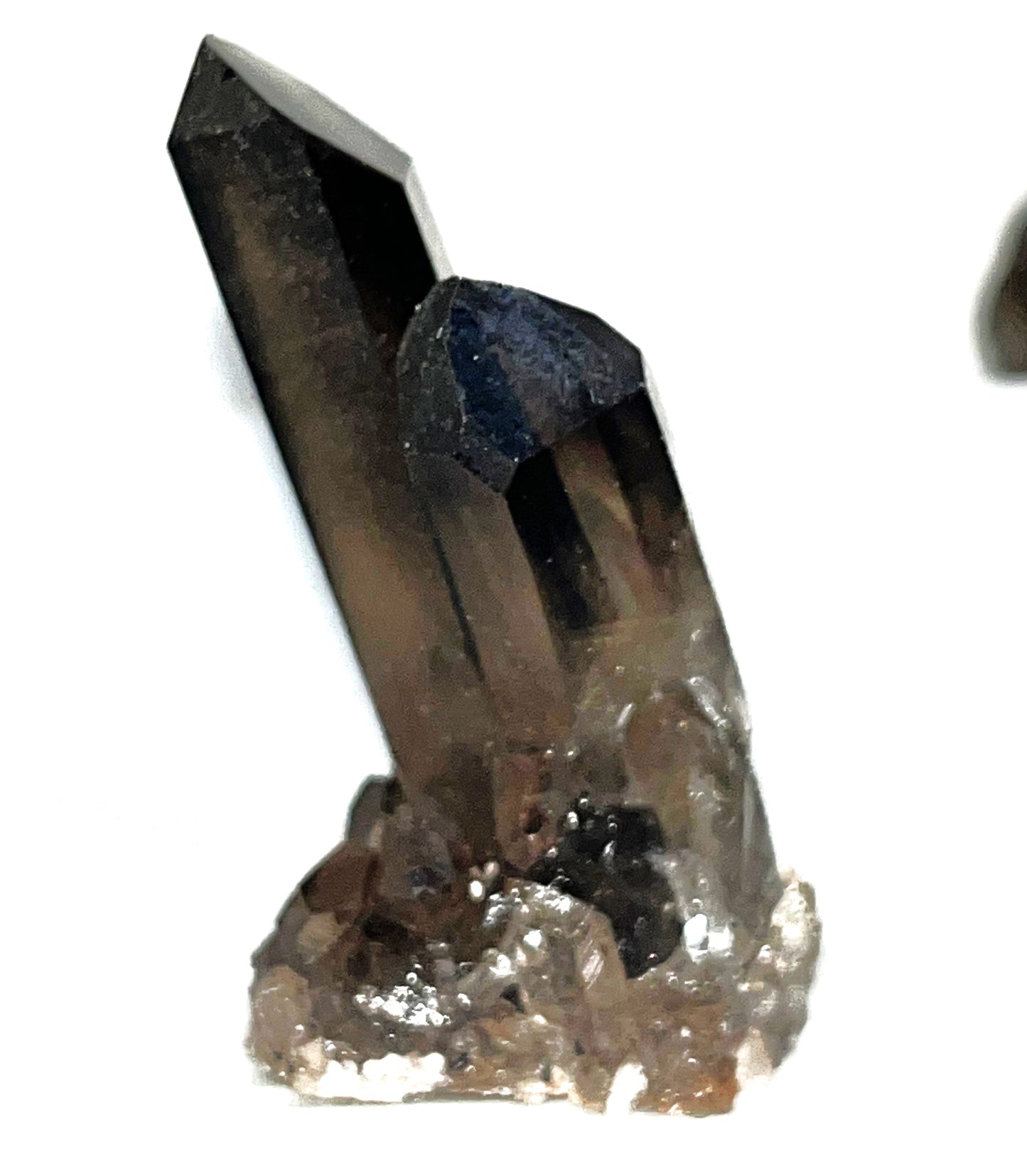 Smoky Quartz clusters and points. Some double points. Protection from negative energies, and increase intuition,  amplifies healing energy