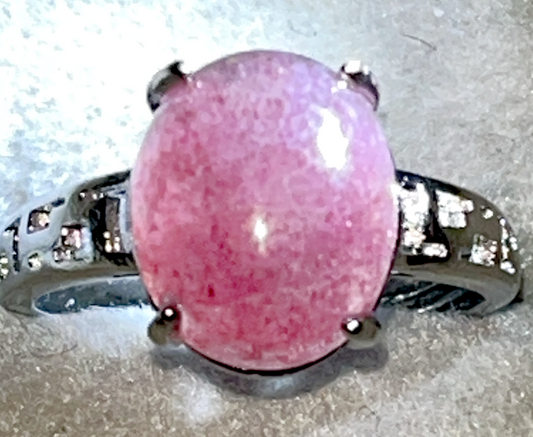 Strawberry Quartz crystal adjustable ring. Natural gemstone.  Great gift Idea. Passion, sexuality, love and affection