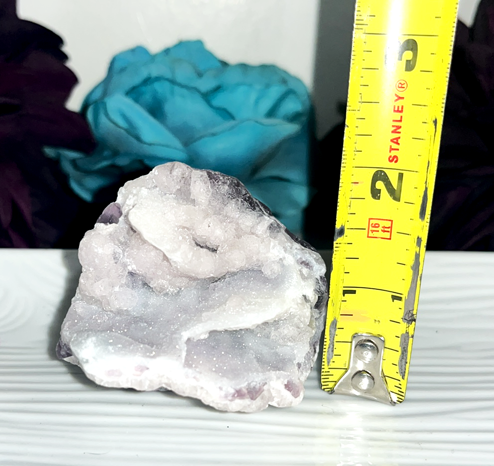 Sugar Rainbow Fluorite raw Crystal Specimens. Extremely sparkly. Very protective & stabilizing. For concentration, confidence, positivity