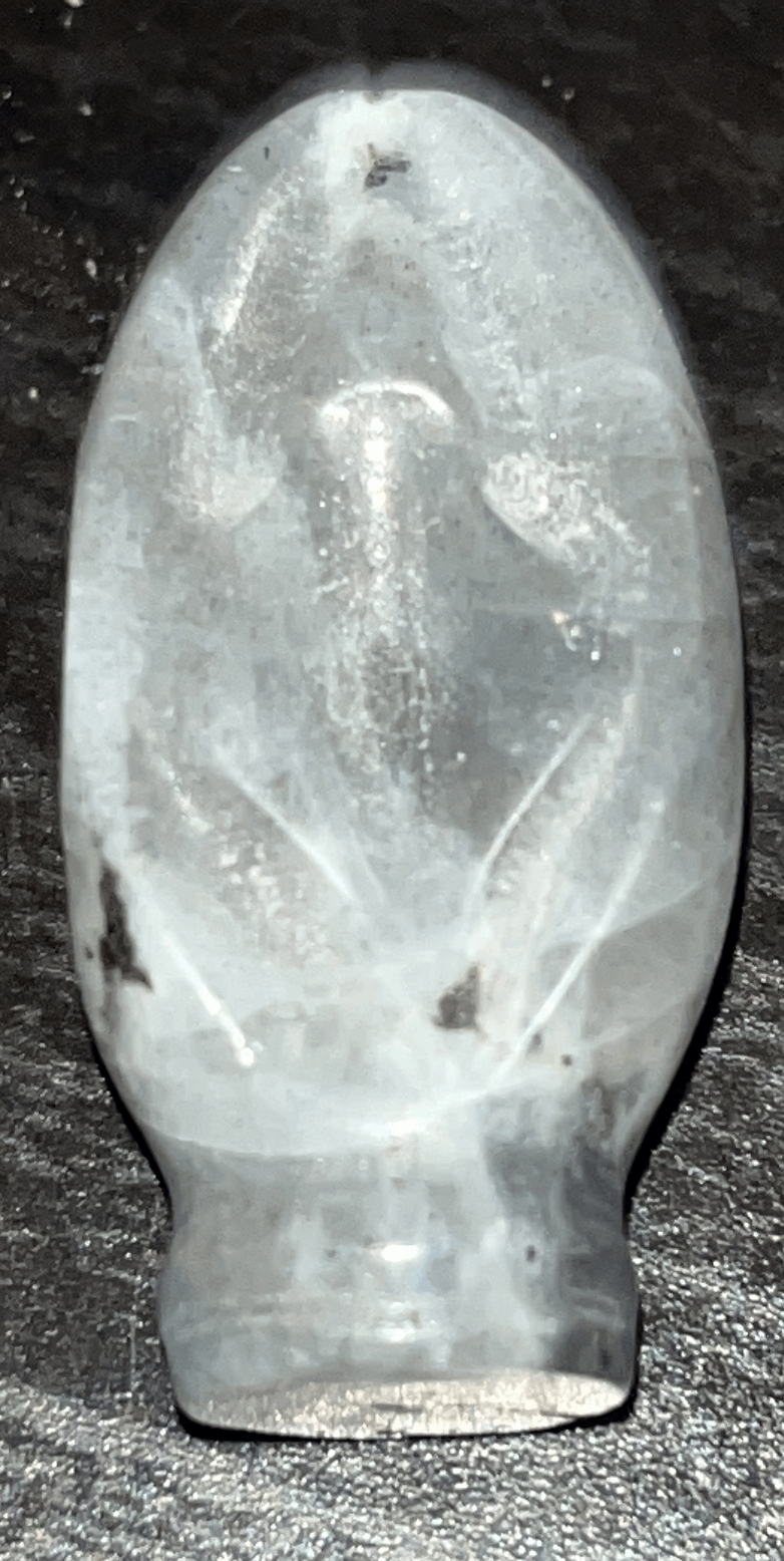 Crystal vagina labia female woman goddess lady part carving.