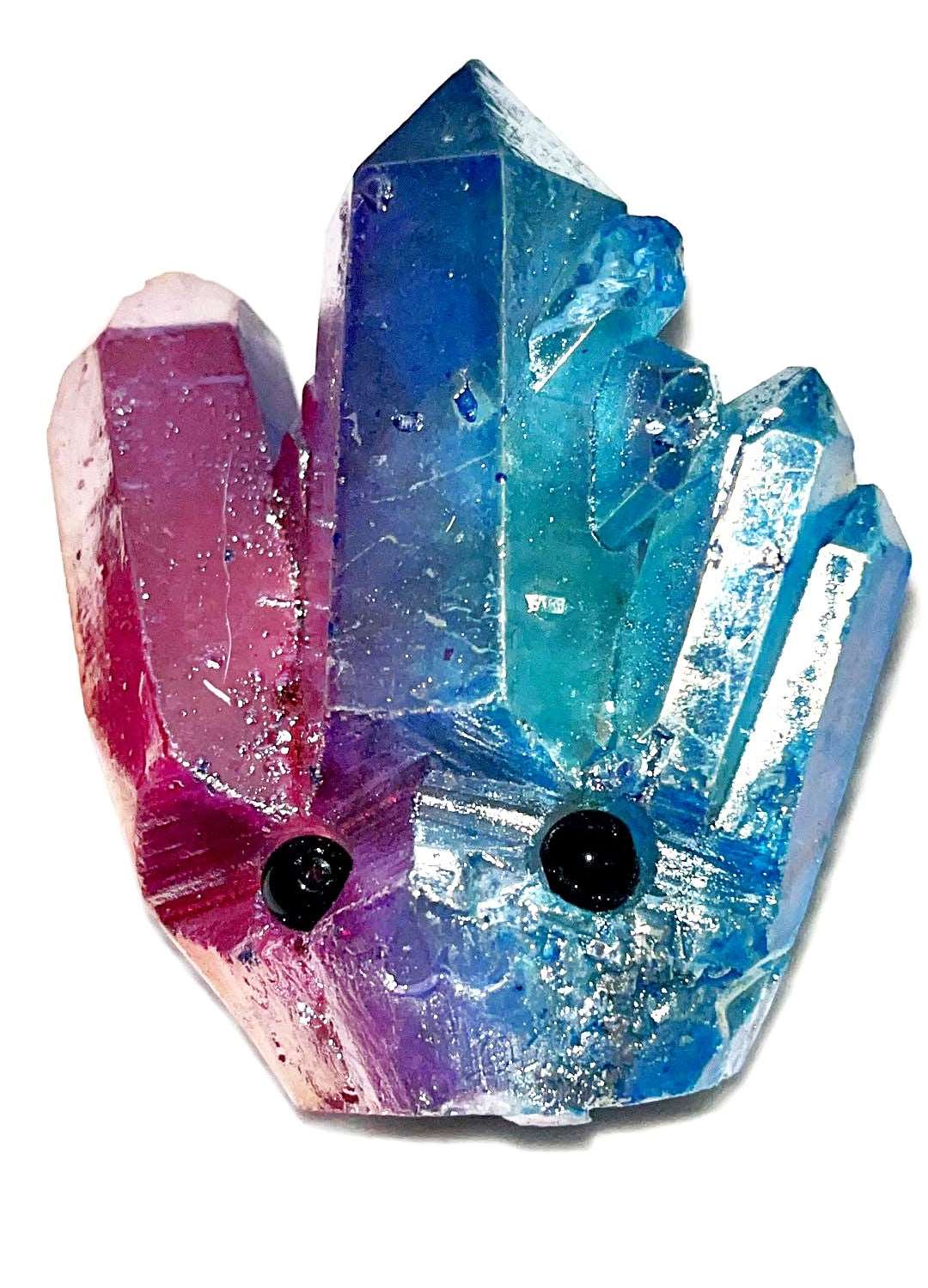 Aura quartz crystal Rock buddy, rock buddies, Crystal hedgehog, quartz cluster, cluster buddy, pet rock. Very strong energy, hand tingles