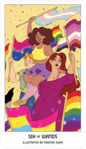 Pride oracle tarot card deck w/ digital Guidebook. Collaborative 78-card deck inspired by Pridefest & the achievements of the LGBTQ+ movement