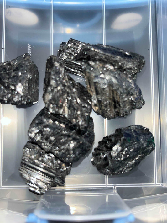 Black Tourmaline small pieces tumbles. Grounding, removing negative energy