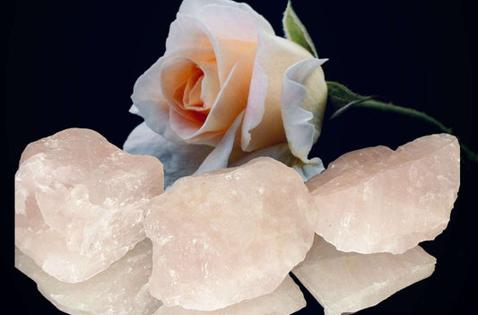 Beautiful natural raw Authentic Rose Quartz specimen pieces for Unconditional love, Self Acceptance, and Universal emotional healing