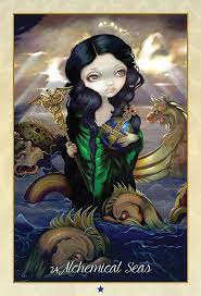 Myths & Mermaids oracle of the water tarot card deck w/ digital Guidebook. Collects the wisdom and insight from mermaids, sprites, nymphs.