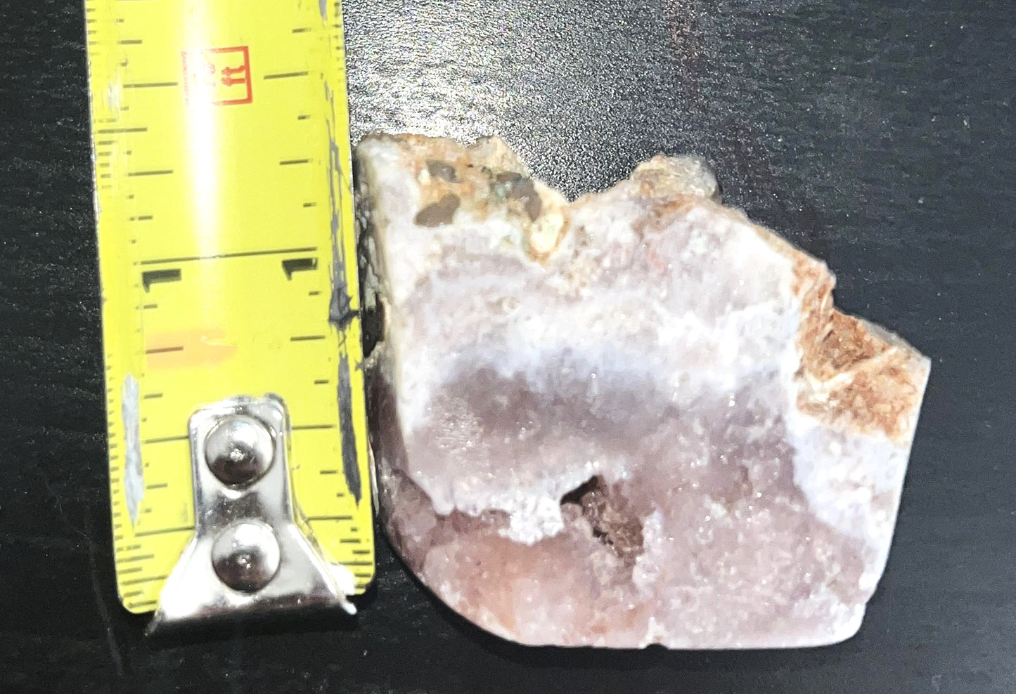 Pink Amethyst crystal specimens- very sparkly with quartz crystal druzy