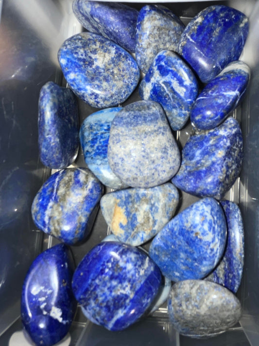 Lapis Lazuli Tumbles, Large and small. Stress reliever, spiritual awareness