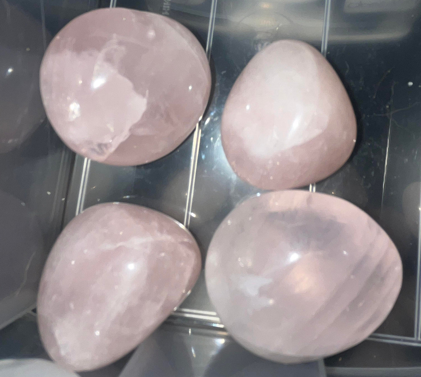 Rose Quartz tumbles- Small, medium & large sizes. The ultimate stone of loving energy, unconditional love and peace.