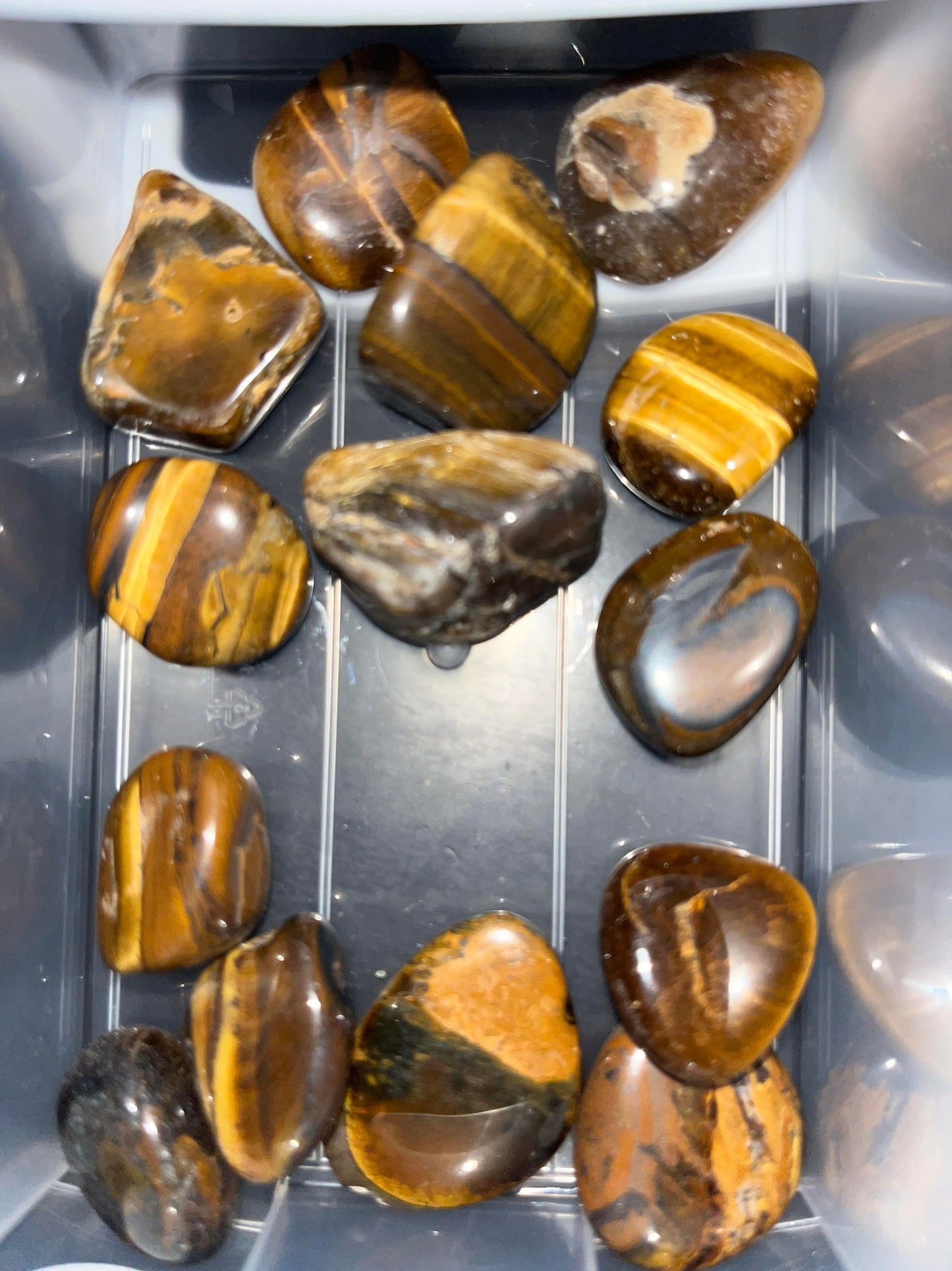 Tiger's Eye crystal tumbles- Protection, confidence, strength, grounding, courage, mental clarity.